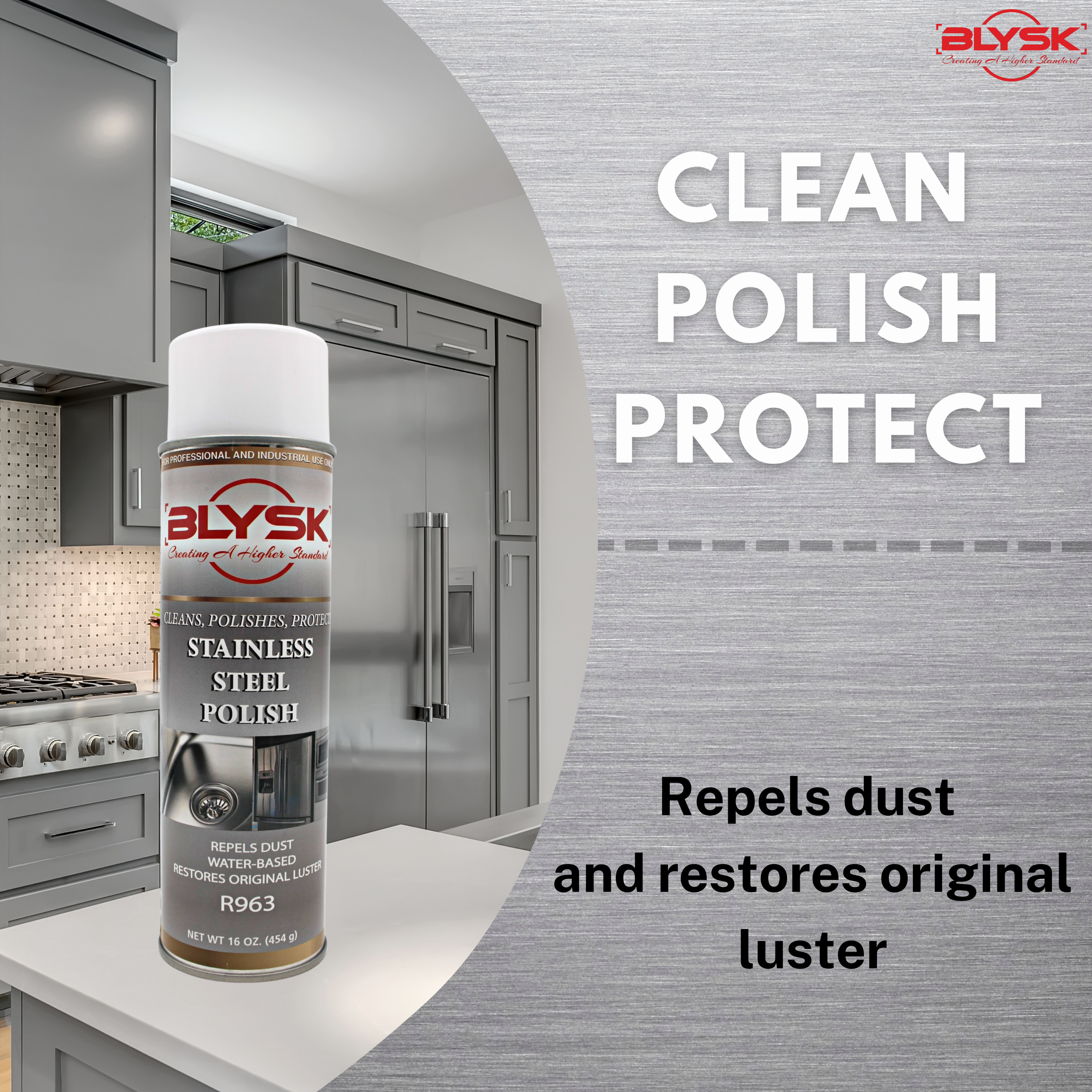 Blysk Stainless Steel Cleaner & Polish 16OZ. - Maazzo