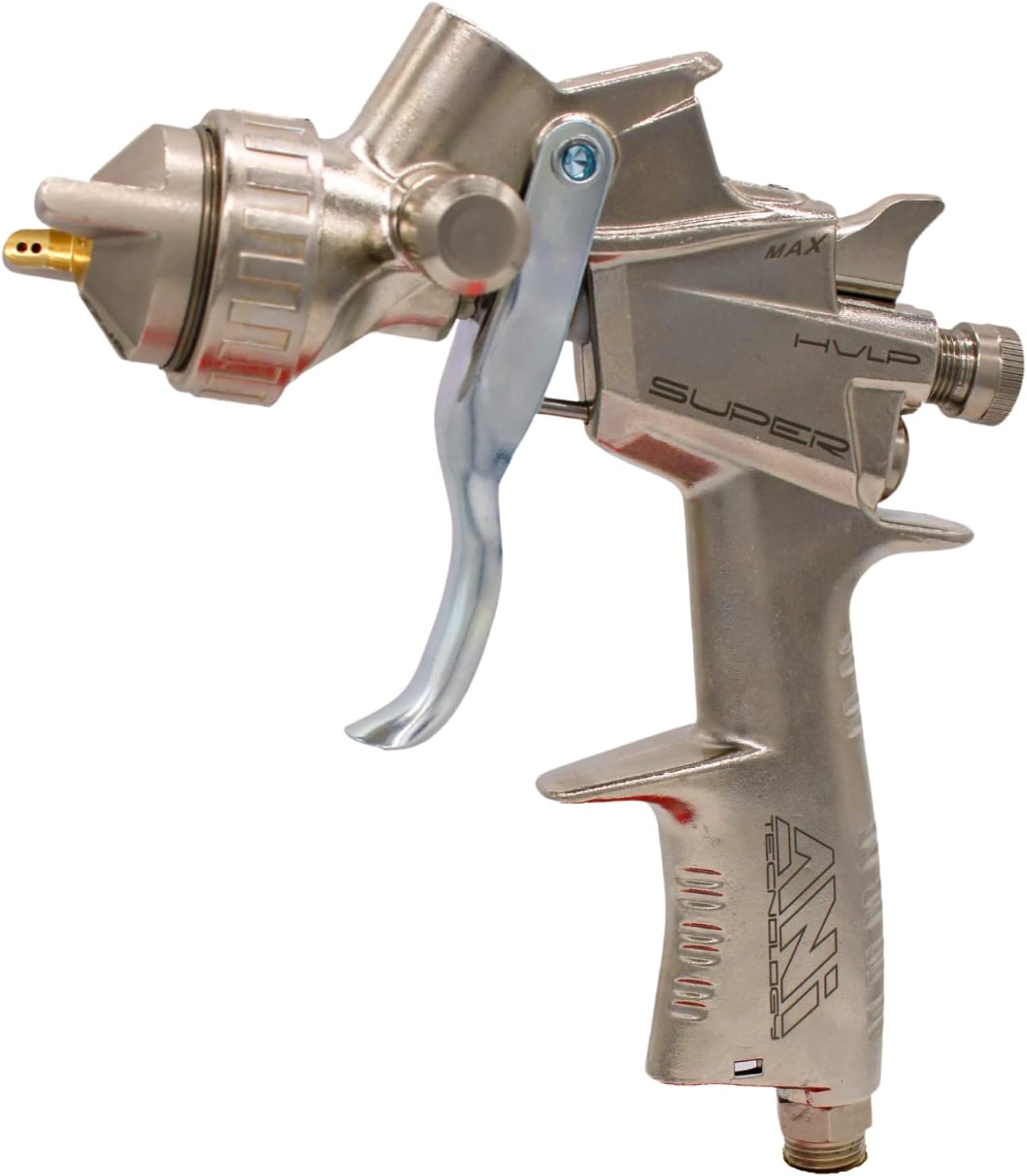 ANI F1/N-Super/S HVLP Paint Gun Automotive Compressed Air Paint Gun Stainless Steel Nozzle Light Weight Automotive Paint Sprayer for Cars, 500 cc Gravity Feed Cup & Wrench (1.5mm)