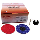 2" & 3" Roloc Quick-Change Discs – 24 & 36 Grit – Includes Disc Holder,Red Ceramic Abrasive, Fast-Cutting, Long Life, for Grinding, Deburring & Finishing on All Metals, 25-Pack (3" 36 Grit)