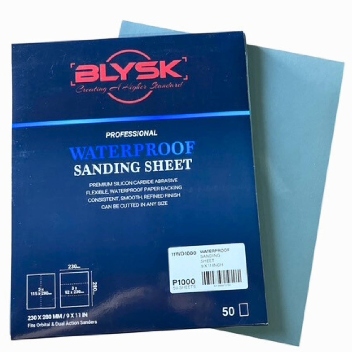 Wet & Dry Sandpaper 9x11 Sheets, 50-Pack, Aluminum Oxide (P60–P600) Silicon Carbide (P800–P3000) Latex Backing,for Wood, Metal, Auto, Plastic (400 Grit)