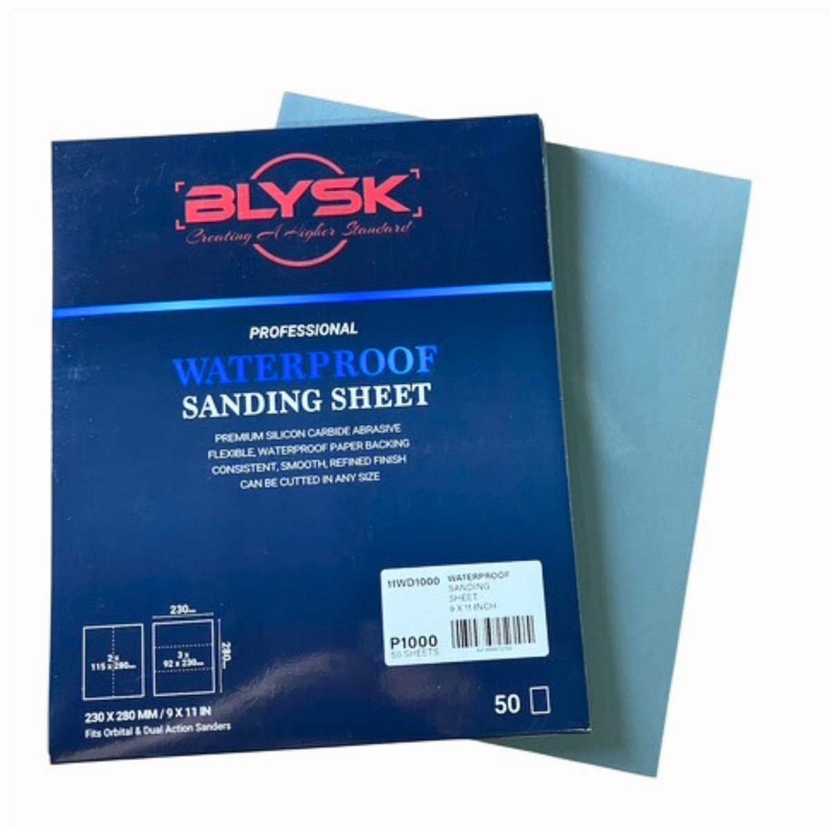 Wet & Dry Sandpaper 9x11 Sheets, 50-Pack, Aluminum Oxide (P60–P600) Silicon Carbide (P800–P3000) Latex Backing,for Wood, Metal, Auto, Plastic (400 Grit)