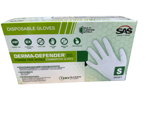 DERMA-DEFENDER POWDER-FREE NITRILE GLOVES 100 ct