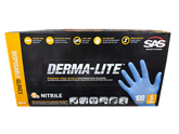 Sas Safety Derma-Lite Powder-Free Exam Grade Nitrile Gloves