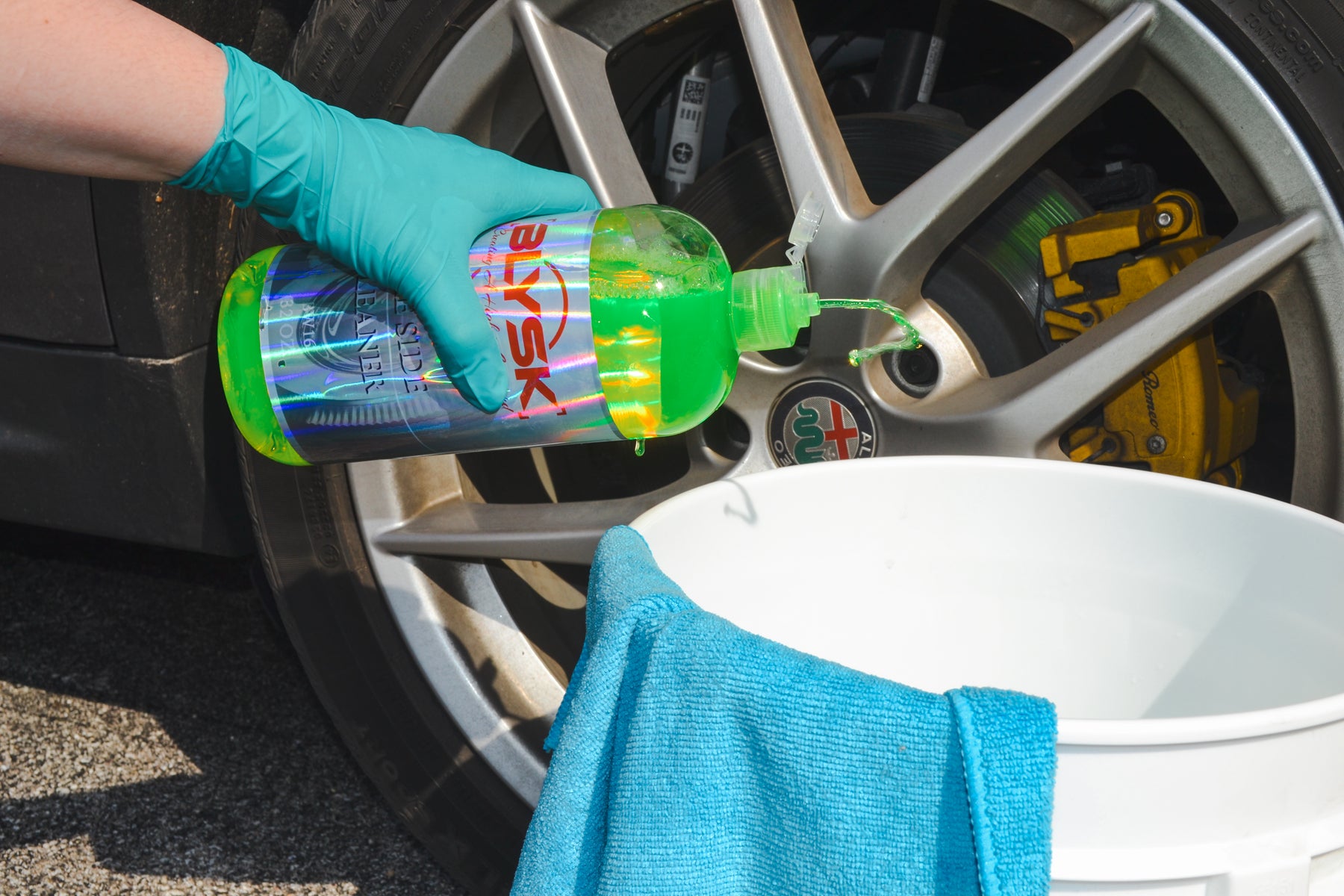BLYSK Tire Side Cleaner (BW16) is a highly concentrated tire cleaner. - Maazzo