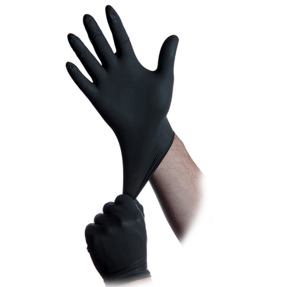 Atlantic Safety Black Lightning Nitrile Gloves - Maazzo