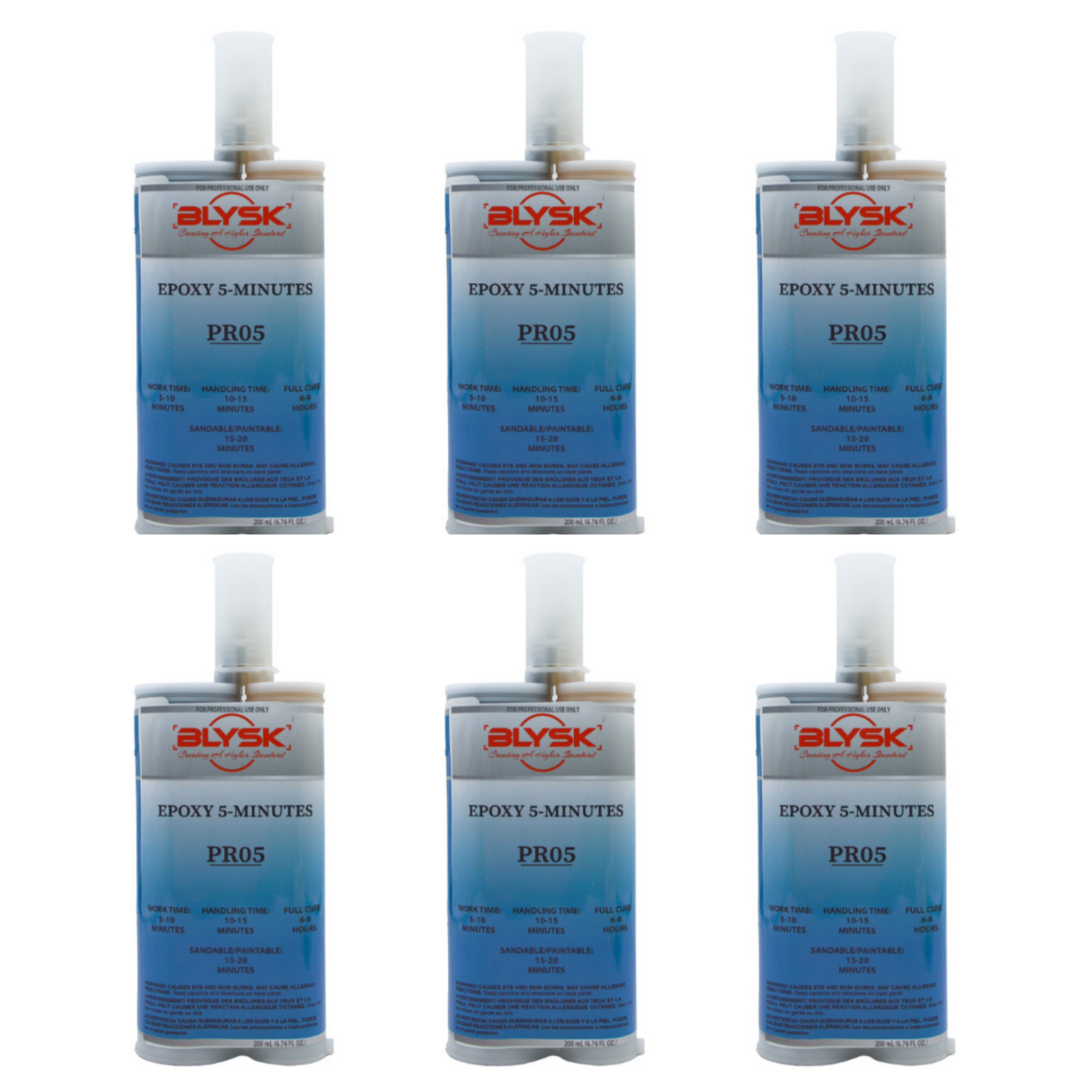 BLYSK Epoxy 5-Minutes PR05 - Two-Part High Strength Epoxy Plastic Repair - Maazzo