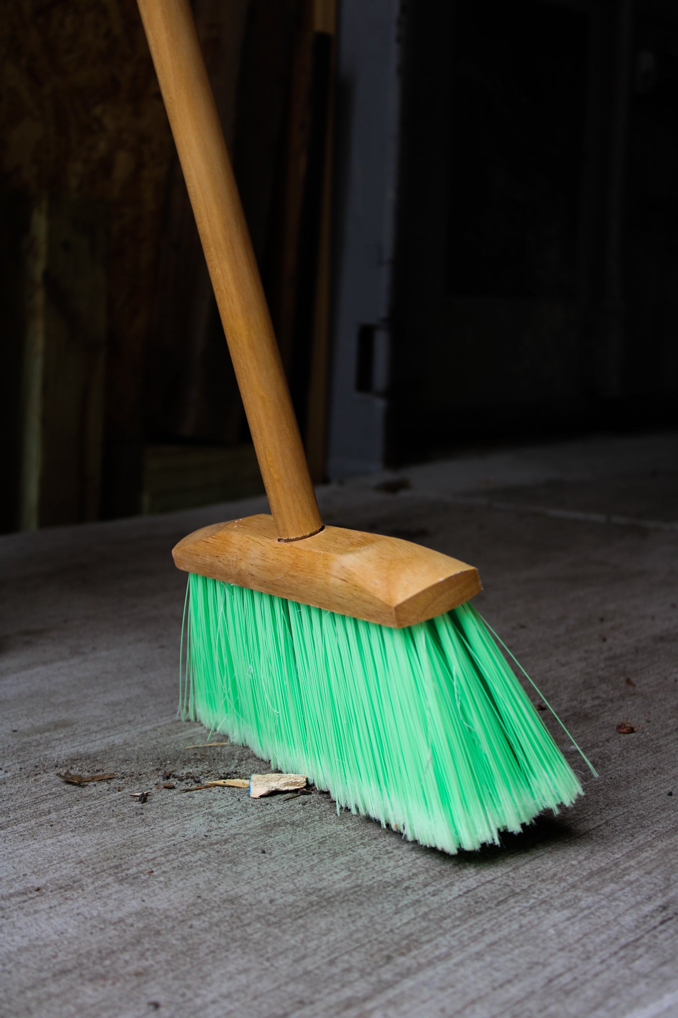 BLYSK Indoor/Outdoor Heavy Duty Wooden Broom Brush, Sweeper, Head Replacement Soft bristles, Great use for Home, Kitchen, Room, Office, Patio, Deck Floor - Maazzo