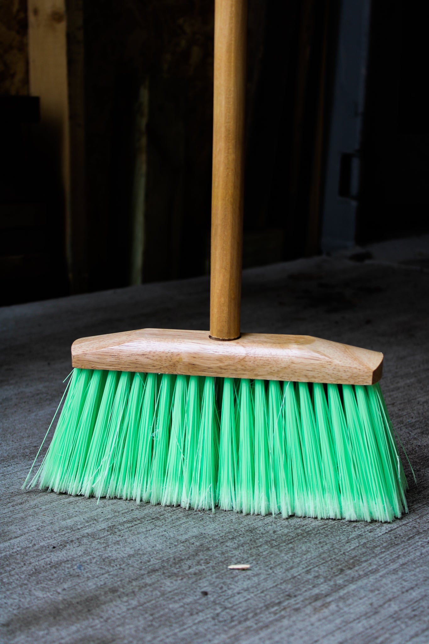 BLYSK Indoor/Outdoor Heavy Duty Wooden Broom Brush, Sweeper, Head Replacement Soft bristles, Great use for Home, Kitchen, Room, Office, Patio, Deck Floor - Maazzo