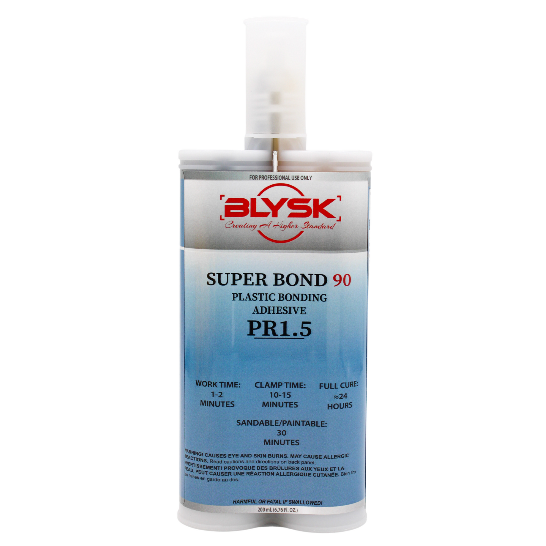 BLYSK Super Bond 90 Plastic Adhesive PR1.5 Two-Part Fast-Set Plastic Bonding Adhesive - Maazzo