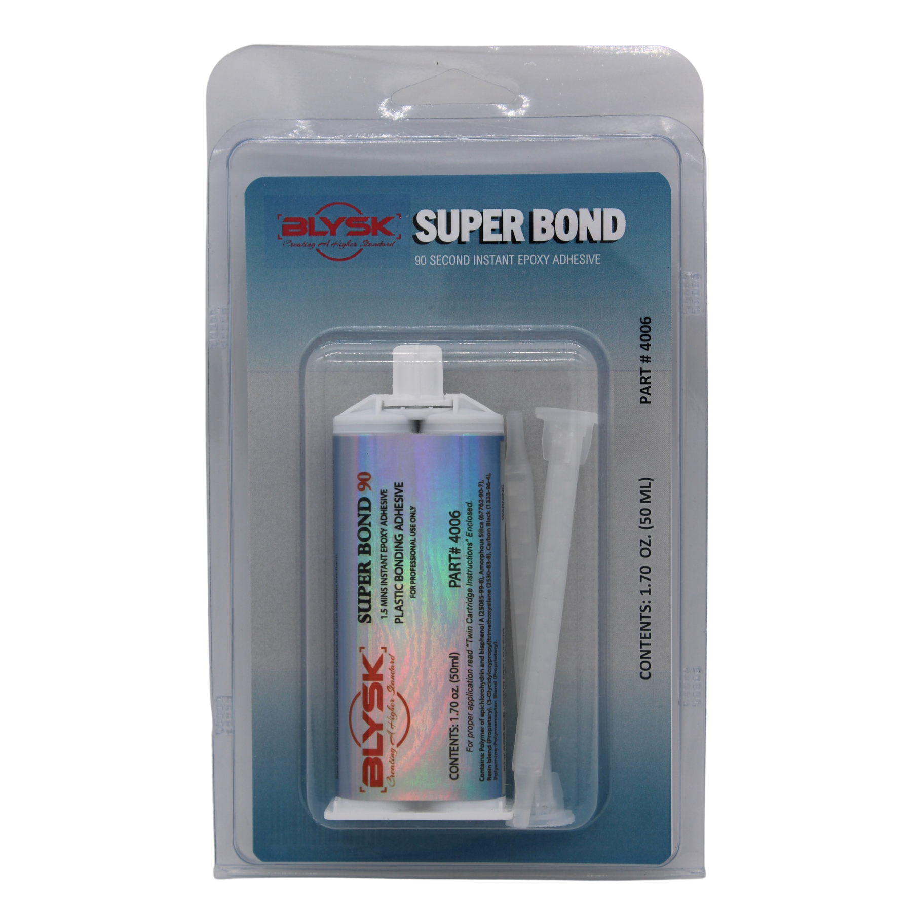 BLYSK Super Bond 90 Plastic Adhesive PR1.5 Two-Part Fast-Set Plastic Bonding Adhesive - Maazzo