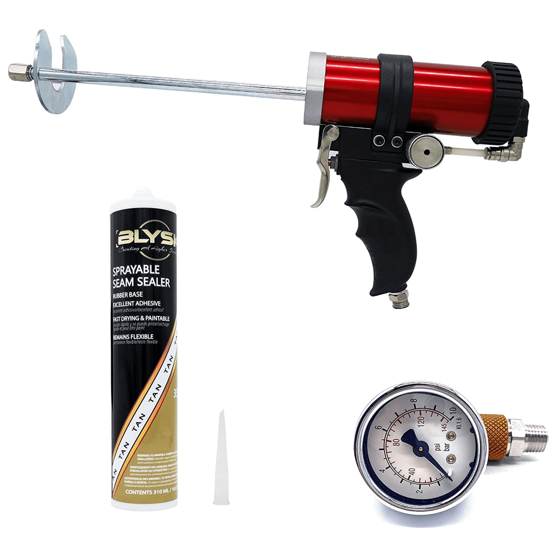 ANI Caulking Gun w/ Air Flow Regulator & Seam Sealer