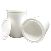 BLYSK White Quart Size Plastic Paint Cans with lids, Paint, Arts and Crafts, no Rusting, Multipurpose Storage and Organization - Maazzo