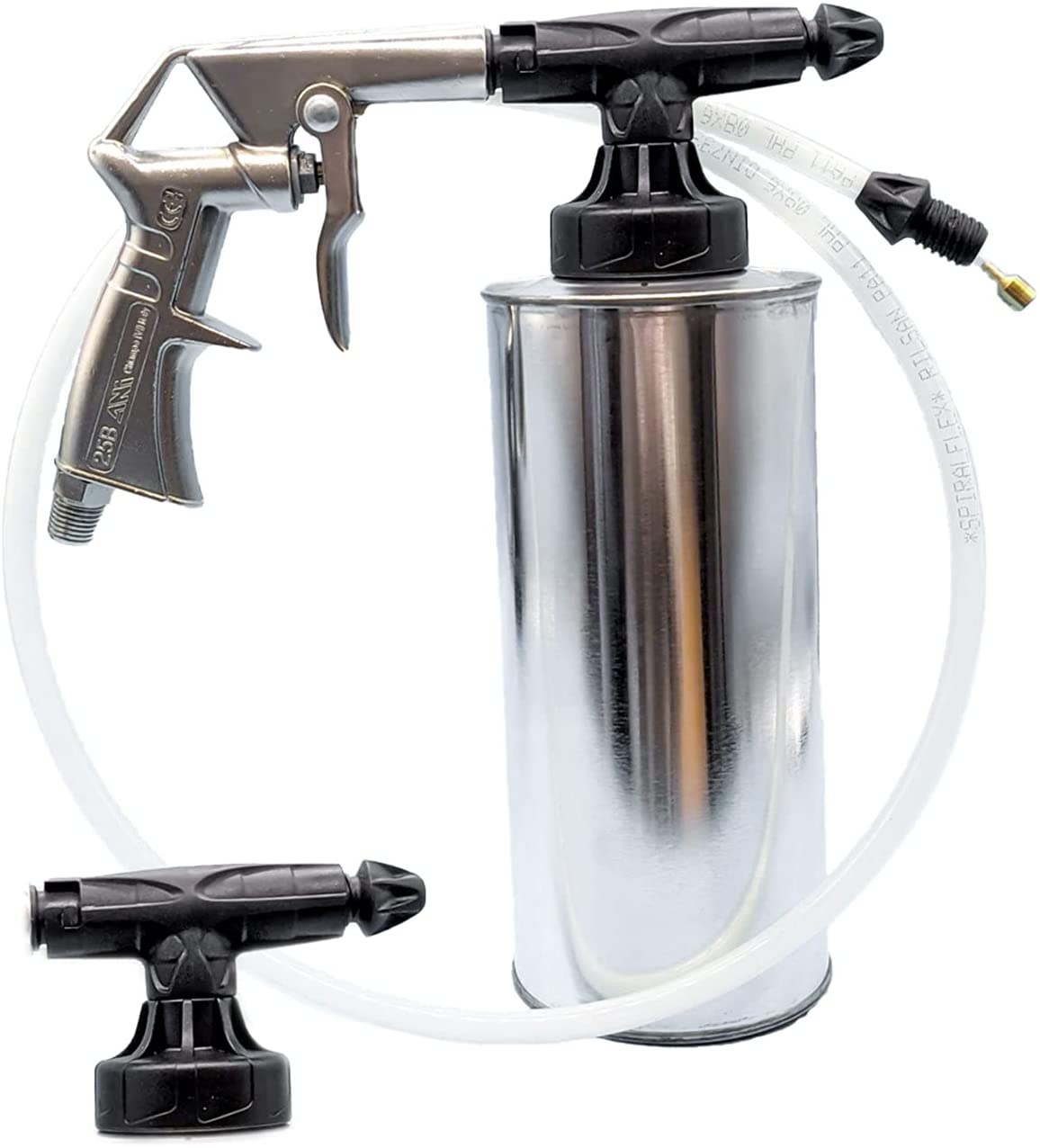 Blysk K200 Air Undercoating Gun with Suction Feed Cup, Nozzle Wand Attachment