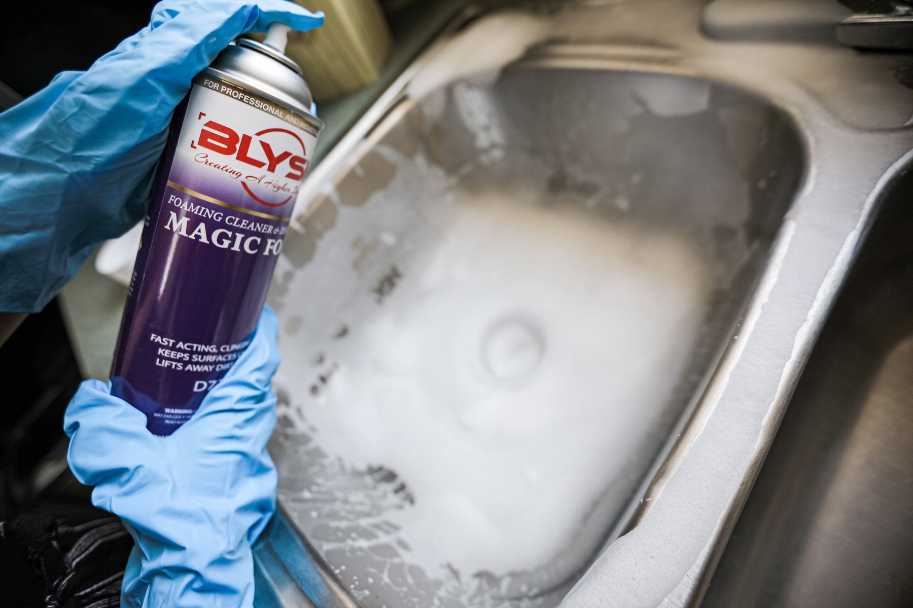 BLYSK Magic Foam Cleaner and Degreaser, 18oz - Fast Acting