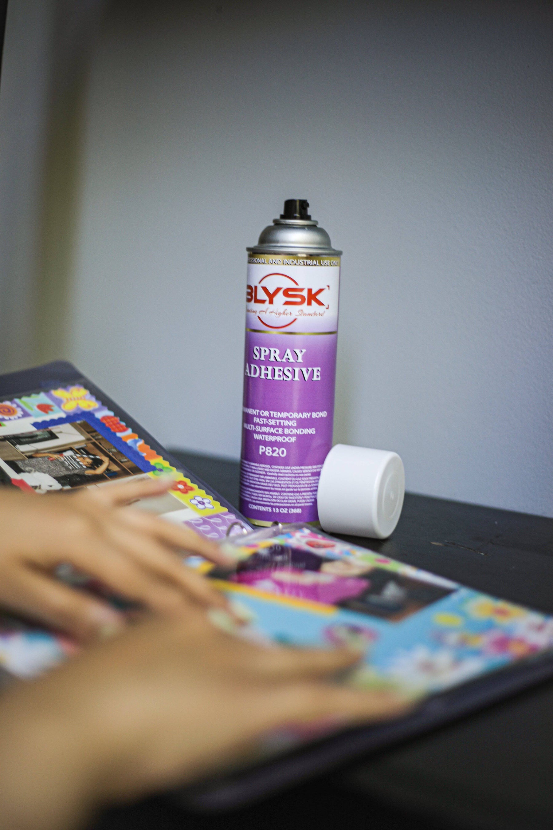 BLYSK Spray Adhesive 13oz - Permanent or Temporary Bonding, Waterproof - Maazzo