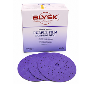 Blysk Purple Zirconia Sanding Discs – 6 Inch, 50-Pack – Hook & Loop, Laser Multi-Hole Dust Extraction – Long Life Ceramic/Corundum Grain. 80,120,180,220,320,400,600,800,1000 Grit