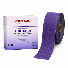 Blysk  Purple Film PSA Sanding Roll 2-3/4" x 25 Yds – 40, 80, 120, 220, 320 Grit – Premium Long-Lasting Abrasive for Wood, Paint, Metal – Clog-Resistant, Fast Cut