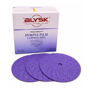 Blysk Purple Zirconia Sanding Discs – 6 Inch, 50-Pack – Hook & Loop, Laser Multi-Hole Dust Extraction – Long Life Ceramic/Corundum Grain. 80,120,180,220,320,400,600,800,1000 Grit