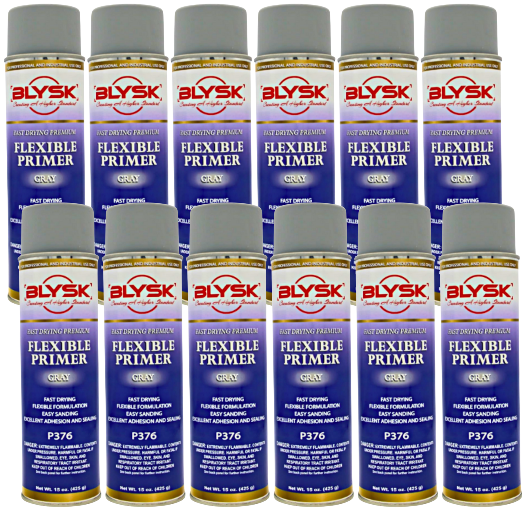 Blysk  P376 Gray Flexible Primer 15 oz, High Adhesion