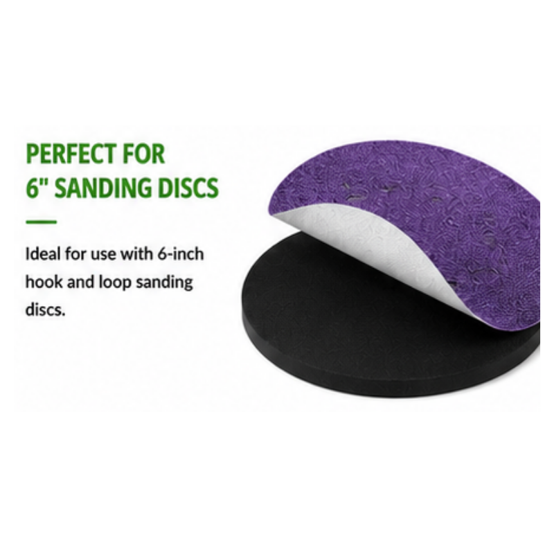 BLYSK 6" Hook & Loop Interface Pad for Sanding Discs, Solid Surface