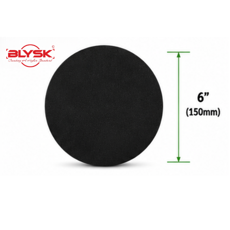 BLYSK 6" Hook & Loop Interface Pad for Sanding Discs, Solid Surface