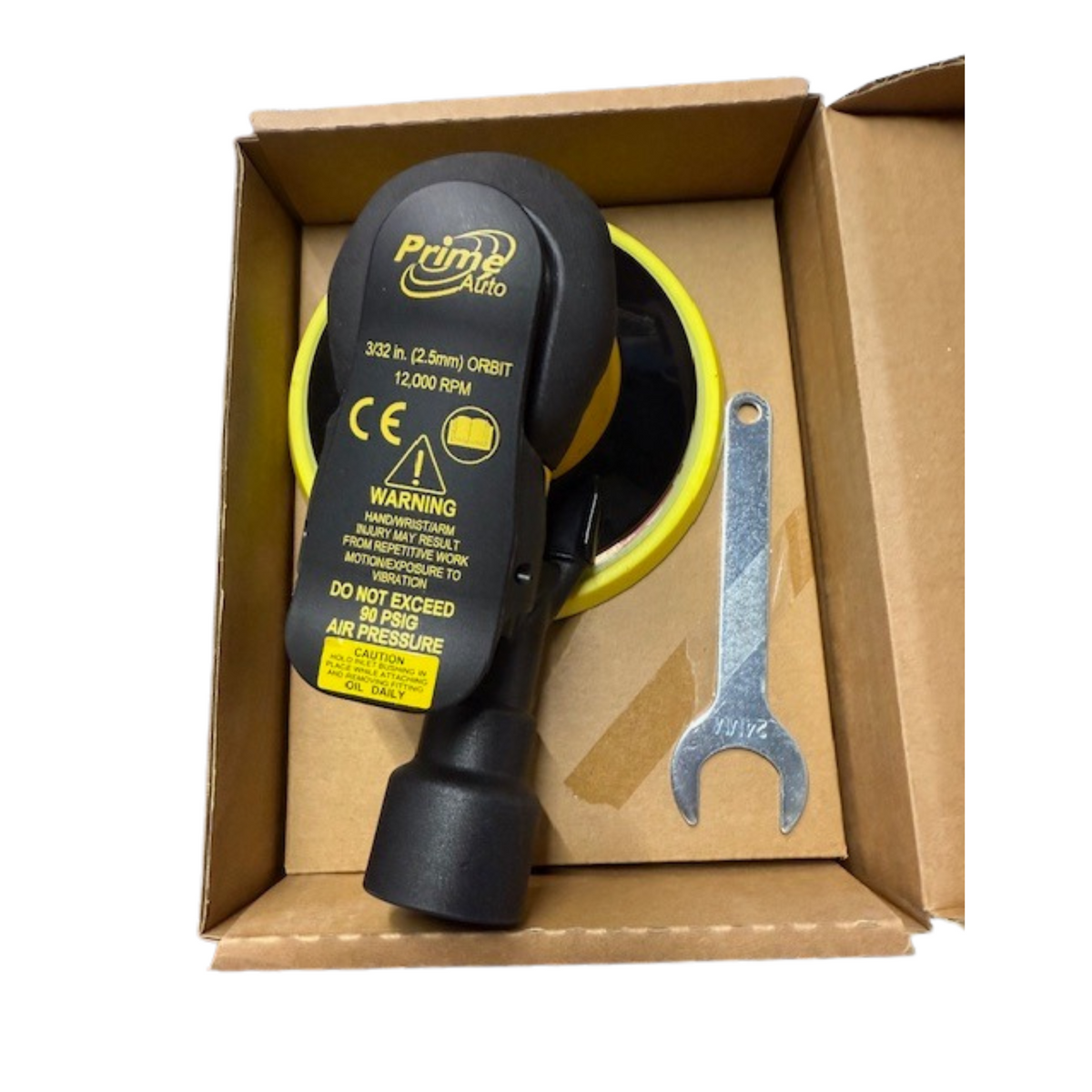 Prime Auto 6″ Random Orbital Sander 3/32 Orbit with Vinyl Pad – PS061334 | 12,000 RPM