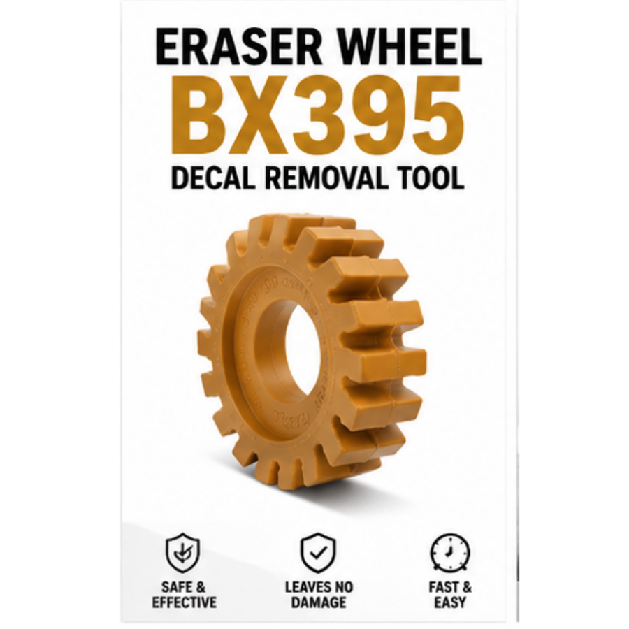 BLYSK Eraser Wheel Decal Removal Tool System – Removes Stickers, Vinyl Graphics, Pinstripes & Adhesive Residue – Safe for Automotive Paint, Glass, Metal & Plastic