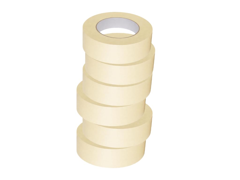 General Purpose Masking Tape – Multi-Surface Use – Professional Grade (1.5" x 60 Yrds, 6 Pack)
