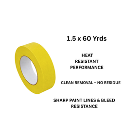 Blysk Automotive Masking Tape – Premium High-Performance Heat Resistant Painters Tape for Auto Refinish, Car Detailing & Autobody – Professional Grade