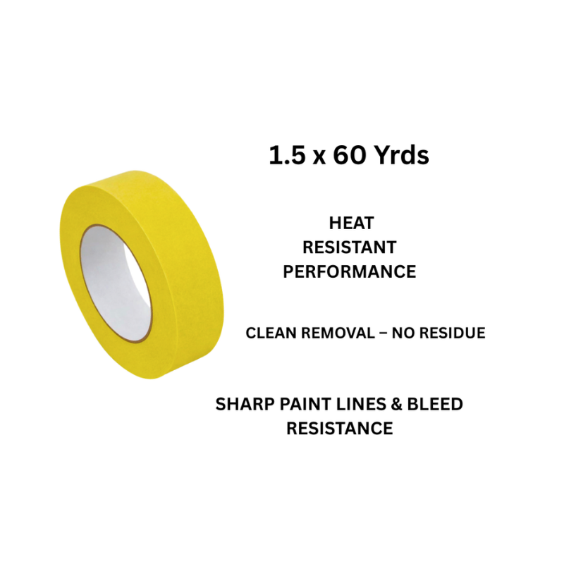 Blysk Automotive Masking Tape – Premium High-Performance Heat Resistant Painters Tape for Auto Refinish, Car Detailing & Autobody – Professional Grade