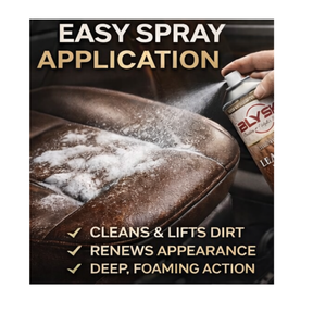 Blysk Leather Mink Cleaner Aerosol 15 oz (R339) – Interior & Upholstery Spray for Seats, Dashboard & Trim