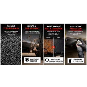 Blysk Heavy Textured Coating U255, Black Paintable Chip Guard 16 oz