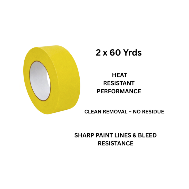 Blysk Automotive Masking Tape – Premium High-Performance Heat Resistant Painters Tape for Auto Refinish, Car Detailing & Autobody – Professional Grade
