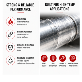 BLYSK Aluminum Auto Body Repair Tape – Aluminum Foil Tape for Auto Body Repair, HVAC Duct Sealing, Insulation & General Repairs