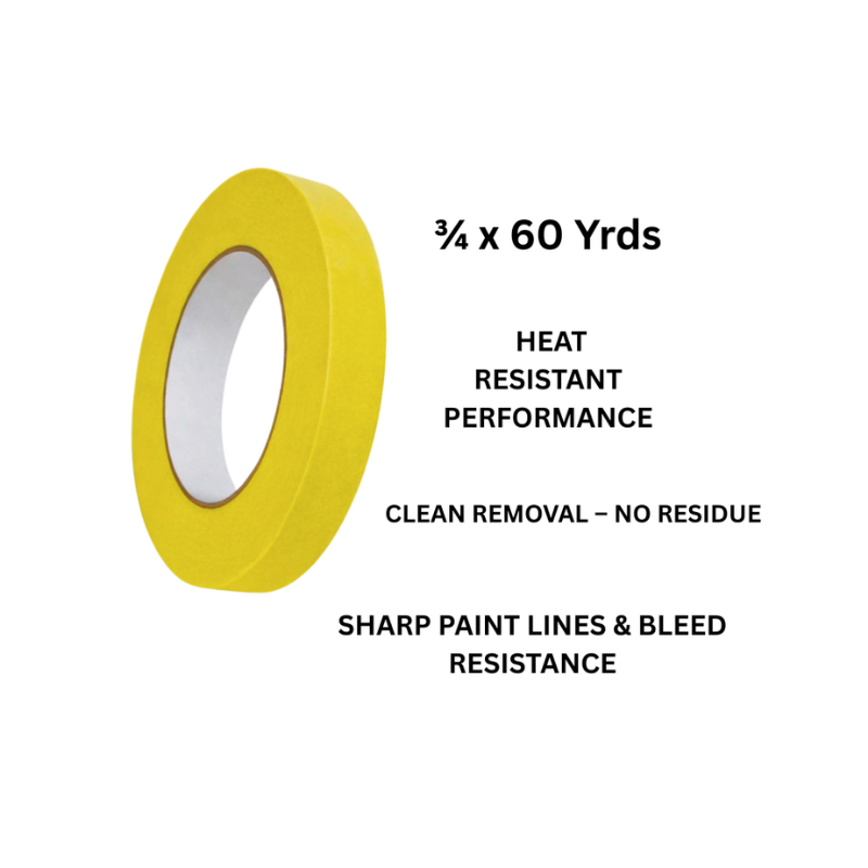 Blysk Automotive Masking Tape – Premium High-Performance Heat Resistant Painters Tape for Auto Refinish, Car Detailing & Autobody – Professional Grade