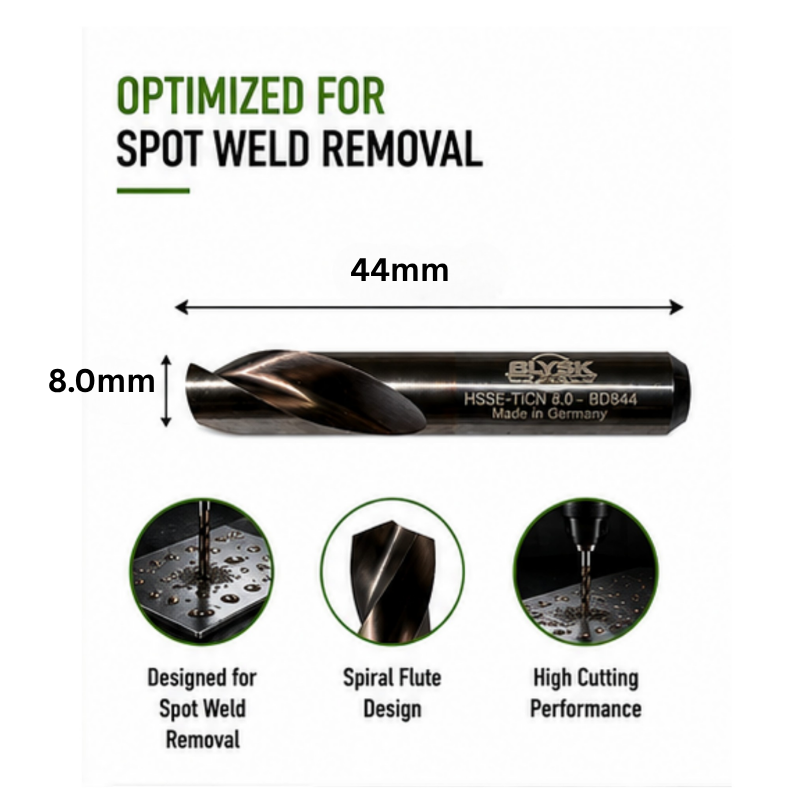 Spot Welding Drill Bit, HSSE-TiCN Double Coated,Titanium Carbon Nitride Coating, High-Speed Cutting Bit