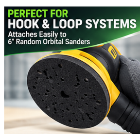 BLYSK 6" Multi-Hole Hook & Loop Interface Pad for Sanding Discs