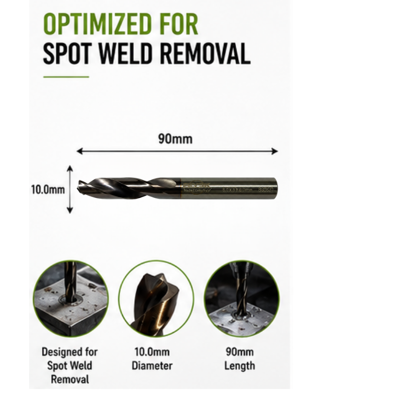 Spot Welding Drill Bit, HSSE-TiCN Double Coated,Titanium Carbon Nitride Coating, High-Speed Cutting Bit