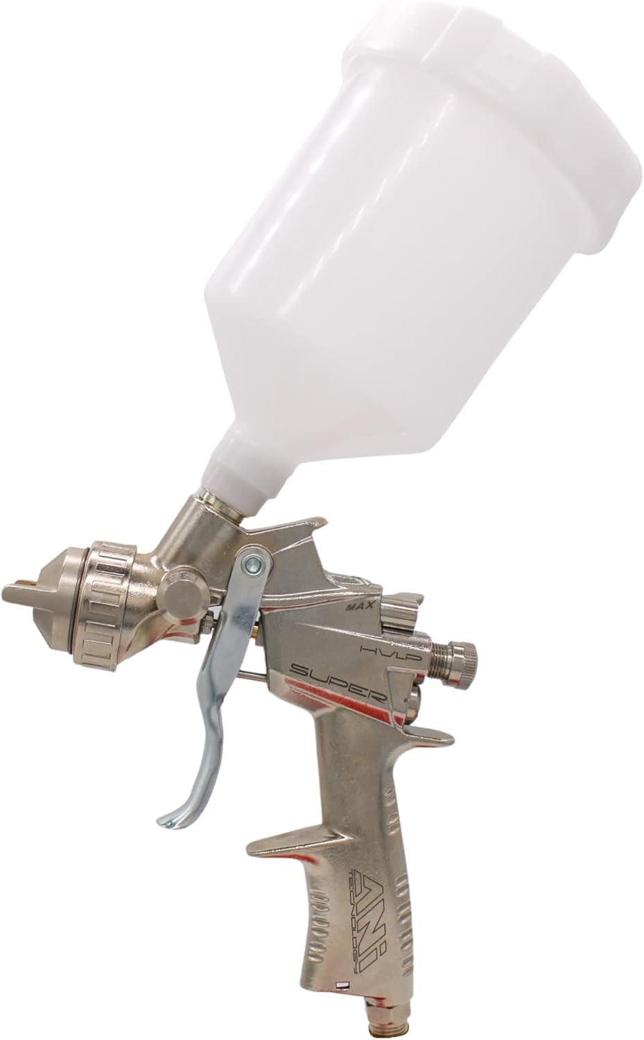 ANI F1/N-Super/S HVLP Paint Gun Automotive Compressed Air Paint Gun Stainless Steel Nozzle Light Weight Automotive Paint Sprayer for Cars, 500 cc Gravity Feed Cup & Wrench (1.5mm)