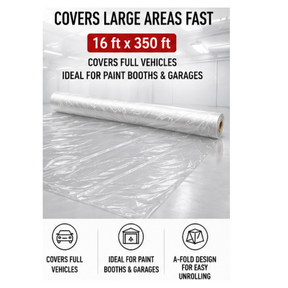 Blysk Automotive Cover Plastic sheeting 16' X 350'