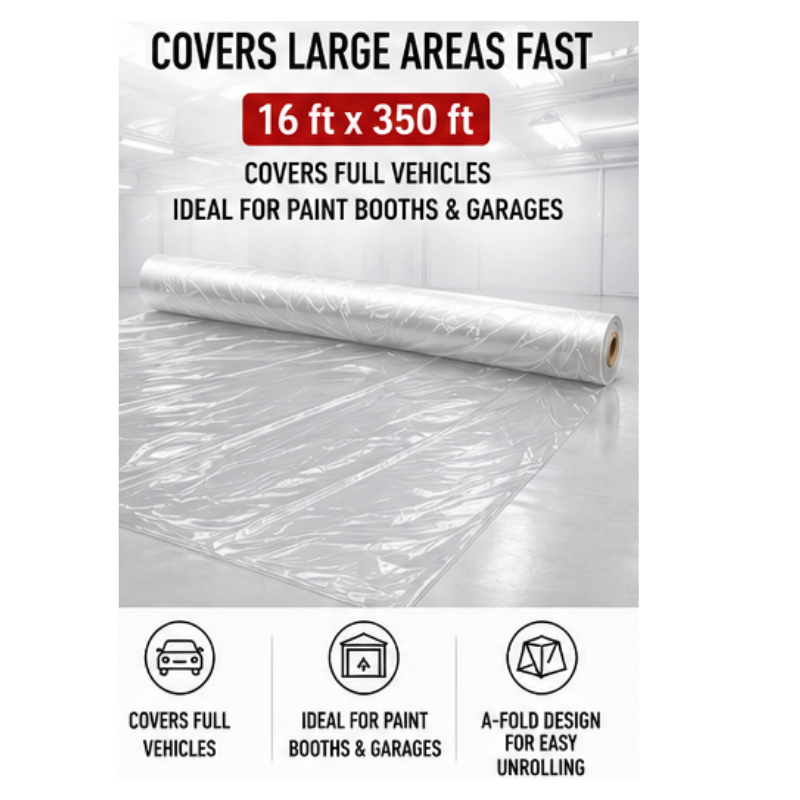 Blysk Automotive Cover Plastic sheeting 16' X 350'