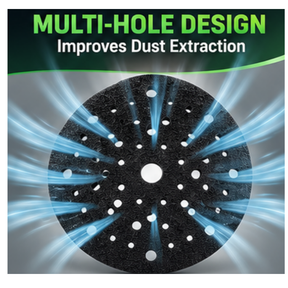 BLYSK 6" Multi-Hole Hook & Loop Interface Pad for Sanding Discs