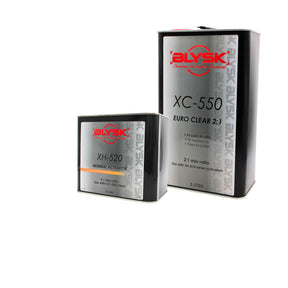 XC-550 Euro Clear Coat Kit 2:1 – High Solid Acrylic Automotive Clearcoat with Activator Options (Normal or Slow) – Professional High Gloss Finish (XC550 Euro Clear + XH530 Slow Activator)