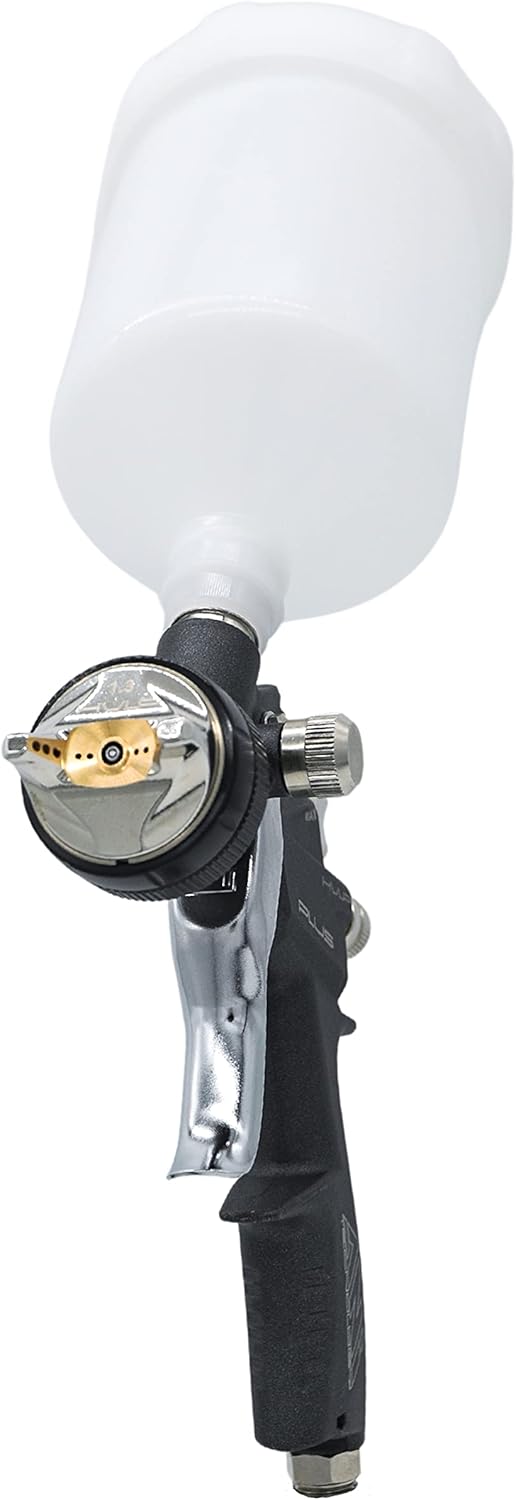 ANI F160/Plus/S 600cc HVLP Professional Paint Spray Gun – Multiple Nozzle Sizes to Choose from (1.3mm to 2.0mm) Ideal for Auto Body, Woodworking, Industrial Applications (Black Teflon, 1.3mm)