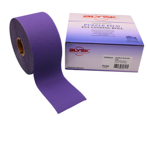 2-3/4" x 25 Yd Purple Film PSA Sanding Roll – 40, 80, 120, 220, 320 Grit – Premium Long-Lasting Abrasive for Wood, Paint, Metal – Clog-Resistant, Fast Cut (40 Grit)