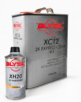 XC12 2K Express Clear Coat Kit 1 Gallon (4:1 Mix) – High Gloss Automotive Clear – Fast Drying, Durable Finish – Includes Hardener (Normal or Slow Options) (XC12 Express Claer + XH20 Normal Hardener)