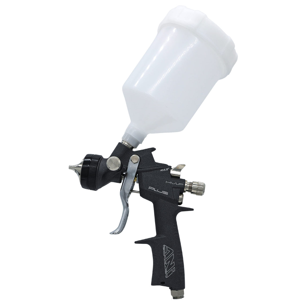 ANI F160/Plus/S 600cc HVLP Professional Paint Spray Gun – Multiple Nozzle Sizes to Choose from (1.3mm to 2.0mm) Ideal for Auto Body, Woodworking, Industrial Applications (Black Teflon, 1.4 mm)