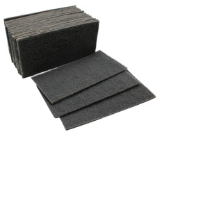 Non-Woven Abrasive Scuff Pads, 4.5 x 9 Inch, Surface Prep & Finishing, 25 Pack (Gray)