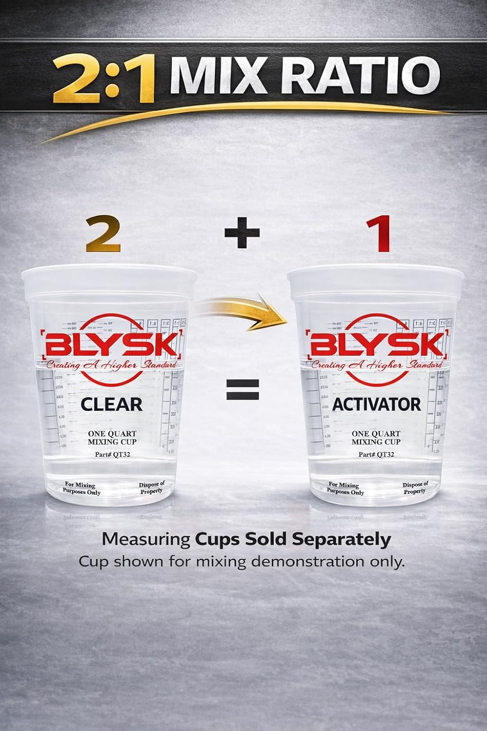 XC-550 Euro Clear Coat Kit 2:1 – High Solid Acrylic Automotive Clearcoat with Activator Options (Normal or Slow) – Professional High Gloss Finish (XC550 Euro Clear + XH530 Slow Activator)