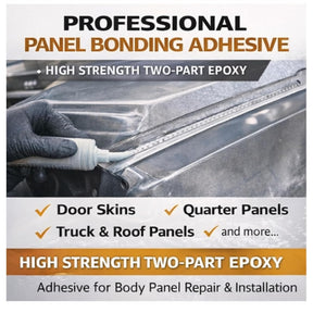MB60 Panel Bonding – Two-Part Epoxy Auto Body Panel Bond – Structural Adhesive for Steel, Aluminum & Fiberglass Panels – 200ml /6.76 fl oz Cartridge with 2 Mixing Nozzles